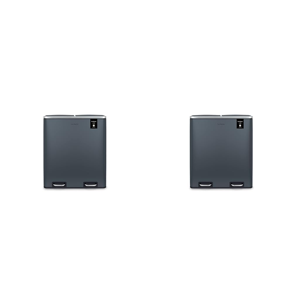 Les Collectors N°904 Pattumiera per raccolta differenziata, Capacità 2x30L,Chiusura silenziosa,Secchi interni rimovibili,Pratico, Resistente,Design elegante