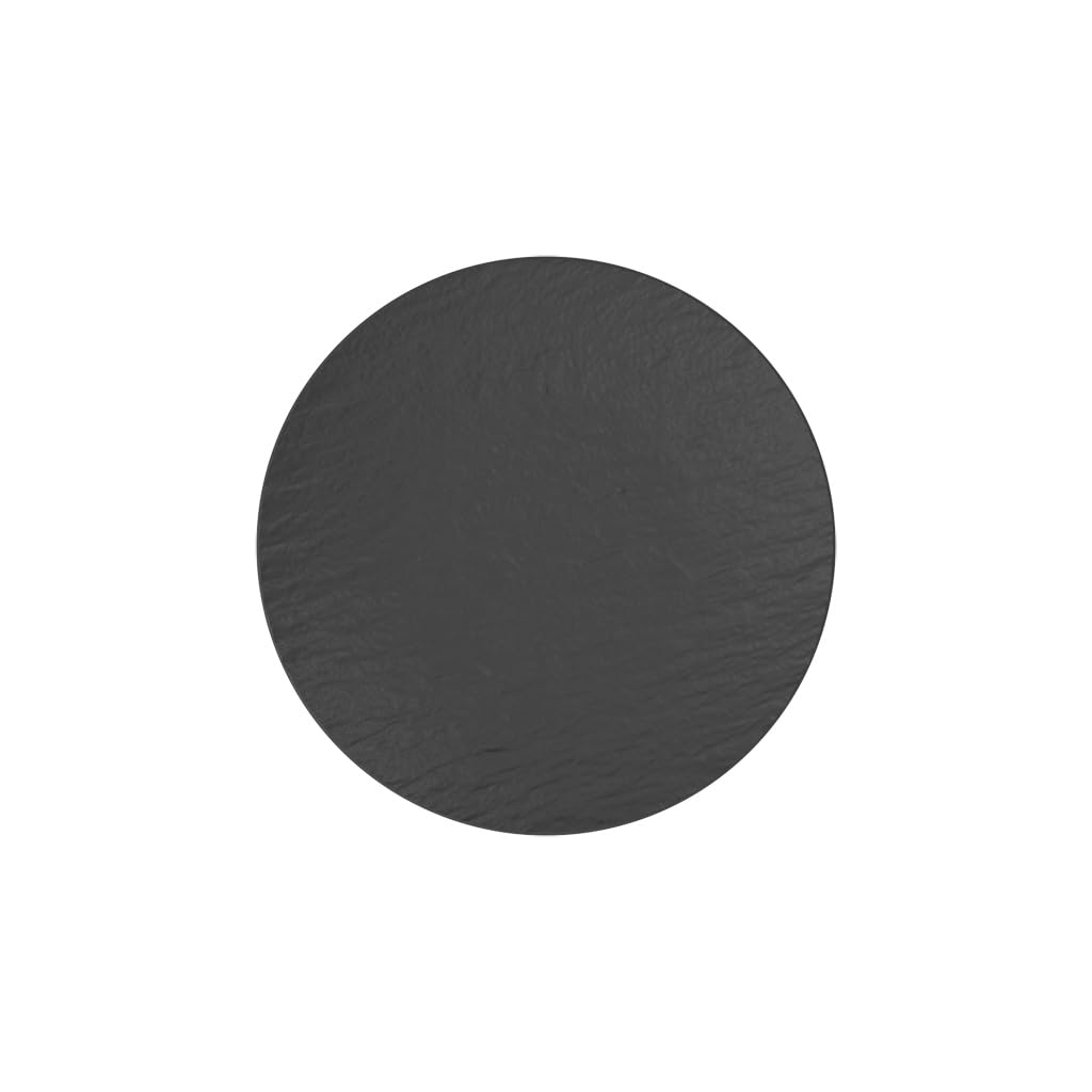Villeroy & Boch - Manufacture Starter Set 6 Pezzi Nero, Lavabile in Lavastoviglie, Adatto per Microonde, Piatti Ardesia, Scodella, Servizio, Set di Stoviglie, Porcellana Premium