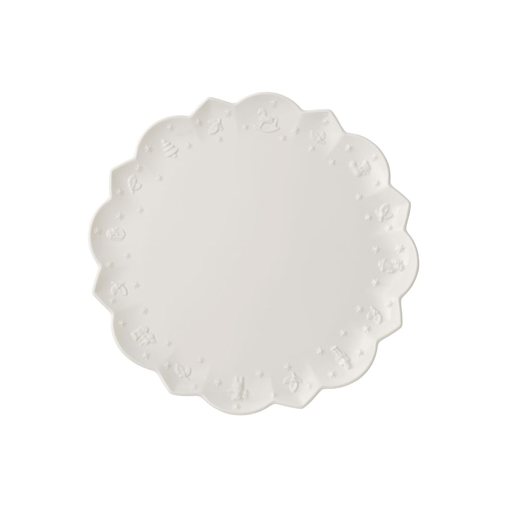 Villeroy & Boch, Toy's Delight Royal Classic Piatto Da Dessert/Colazione Bianco, Lavabile In Lavastoviglie, Adatto Per Microonde, Piatto Natale, Piatto Ceramica Natale, Porcellana Premium