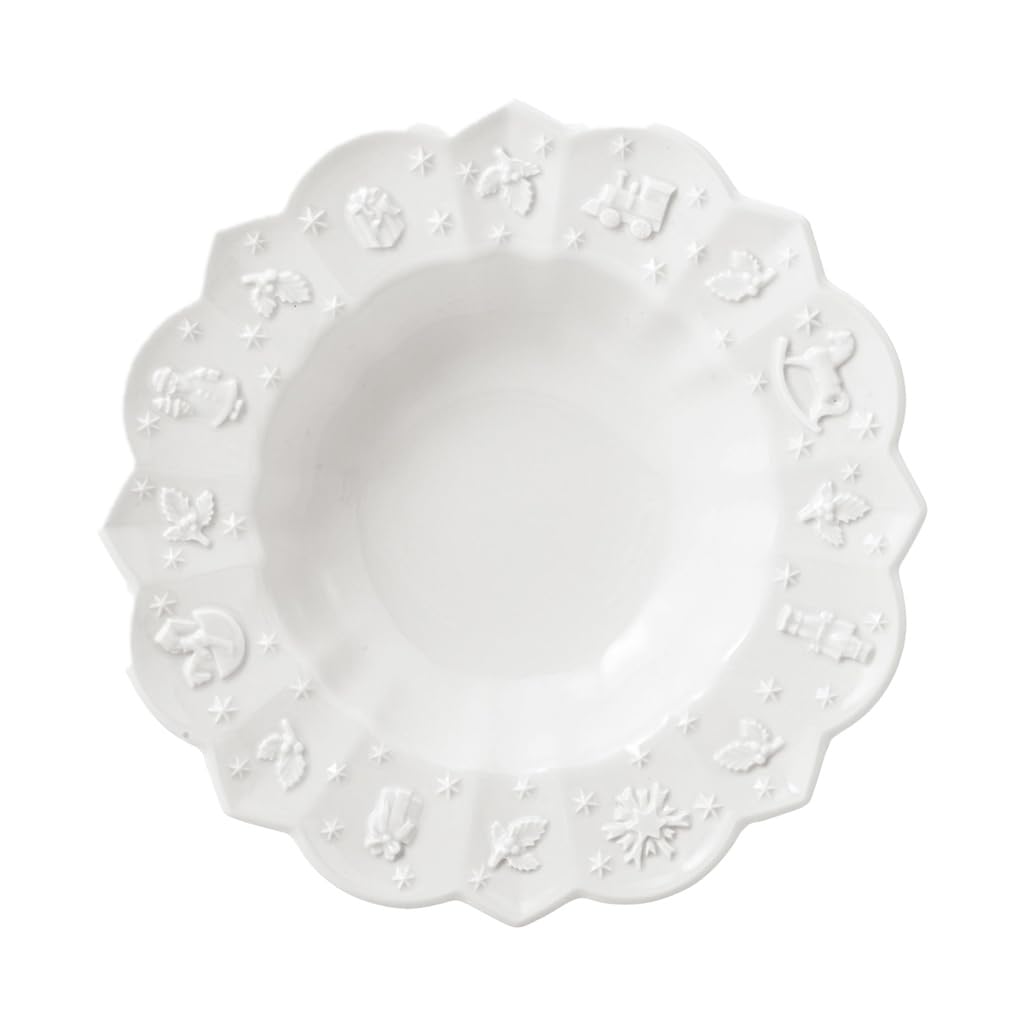 Villeroy & Boch, Toy's Delight Royal Classic Piatto Da Dessert/Colazione Bianco, Lavabile In Lavastoviglie, Adatto Per Microonde, Piatto Natale, Piatto Ceramica Natale, Porcellana Premium
