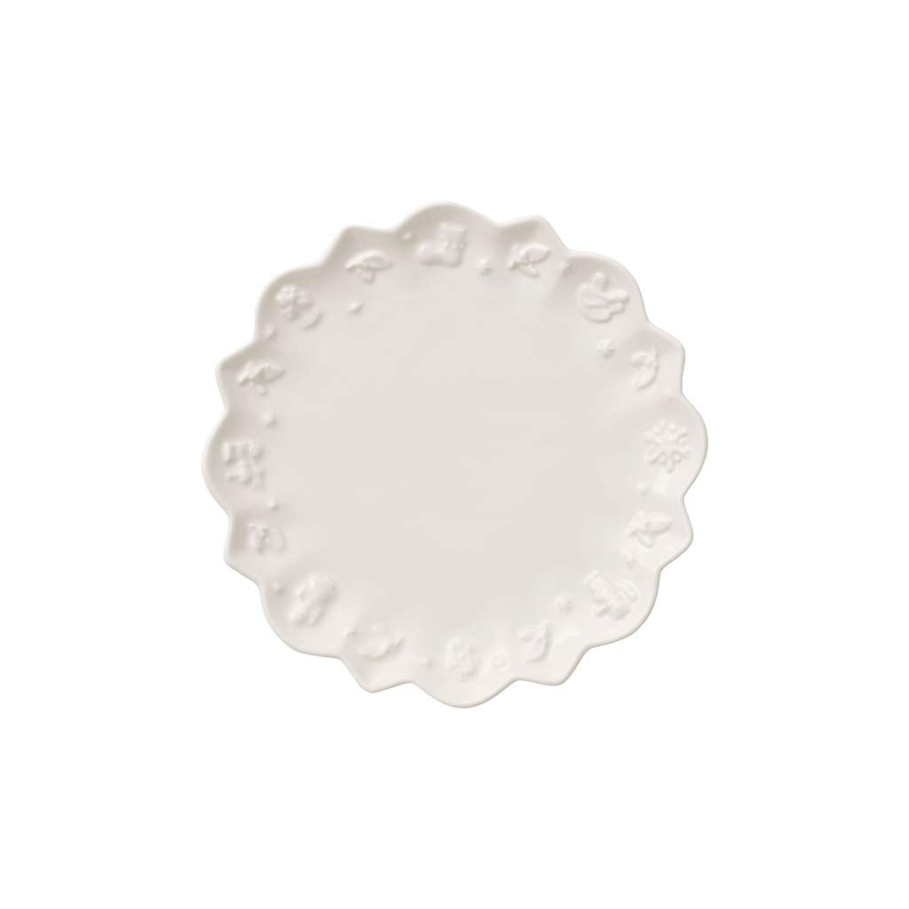 Villeroy & Boch, Toy's Delight Royal Classic Piatto Da Dessert/Colazione Bianco, Lavabile In Lavastoviglie, Adatto Per Microonde, Piatto Natale, Piatto Ceramica Natale, Porcellana Premium