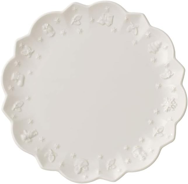 Villeroy & Boch, Toy's Delight Royal Classic Piatto Da Dessert/Colazione Bianco, Lavabile In Lavastoviglie, Adatto Per Microonde, Piatto Natale, Piatto Ceramica Natale, Porcellana Premium