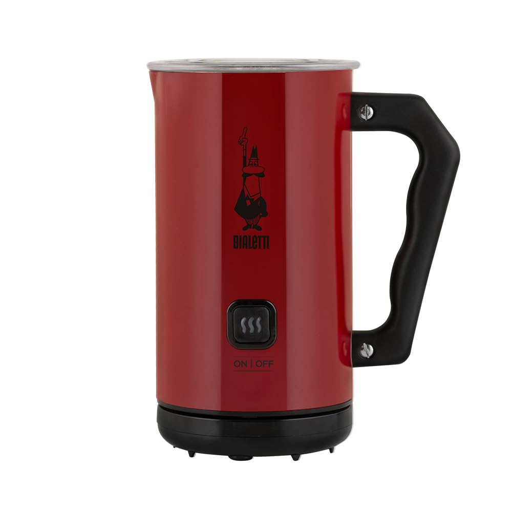 Bialetti Milk Frother Elettrico, Montalatte per Cappuccino, Capacità 150 Ml Cappuccino O 300 Ml Latte Caldo, Bianco