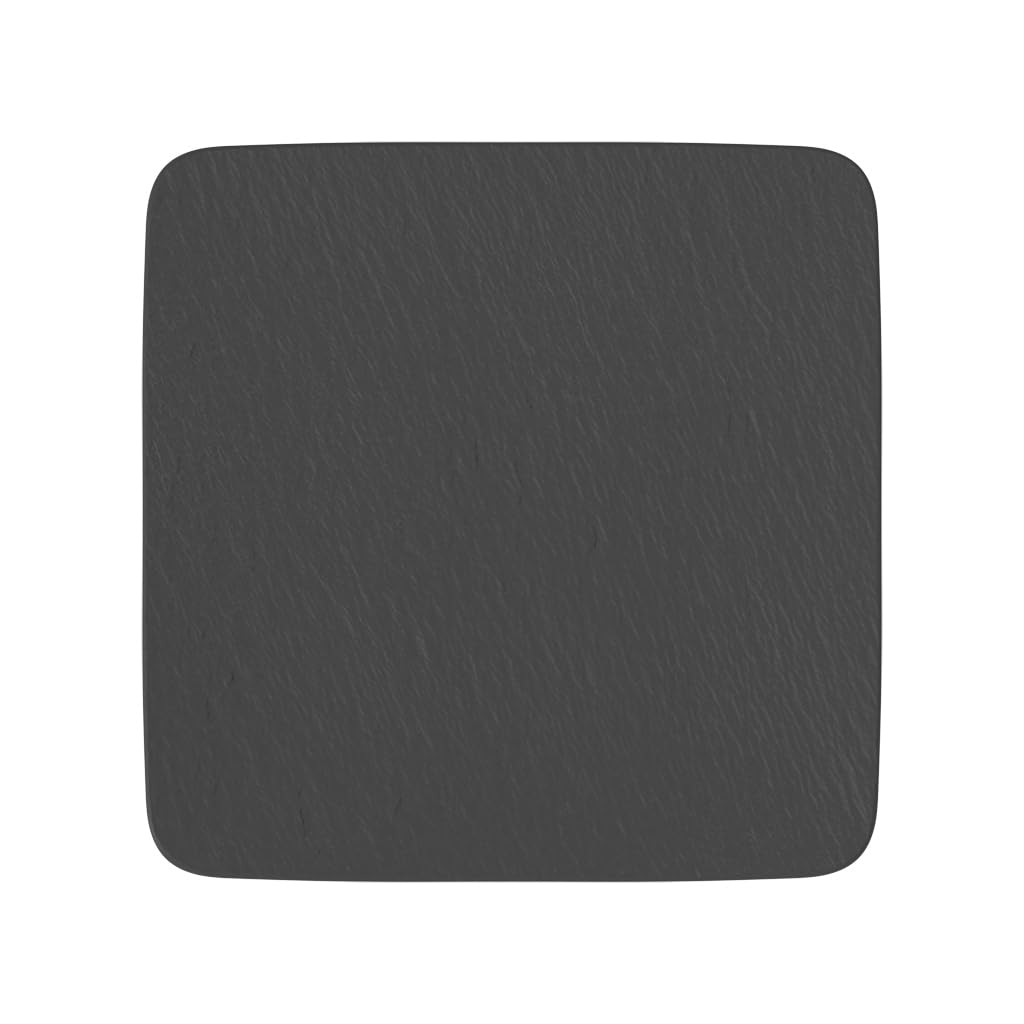 Villeroy & Boch - Manufacture Starter Set 6 Pezzi Nero, Lavabile in Lavastoviglie, Adatto per Microonde, Piatti Ardesia, Scodella, Servizio, Set di Stoviglie, Porcellana Premium