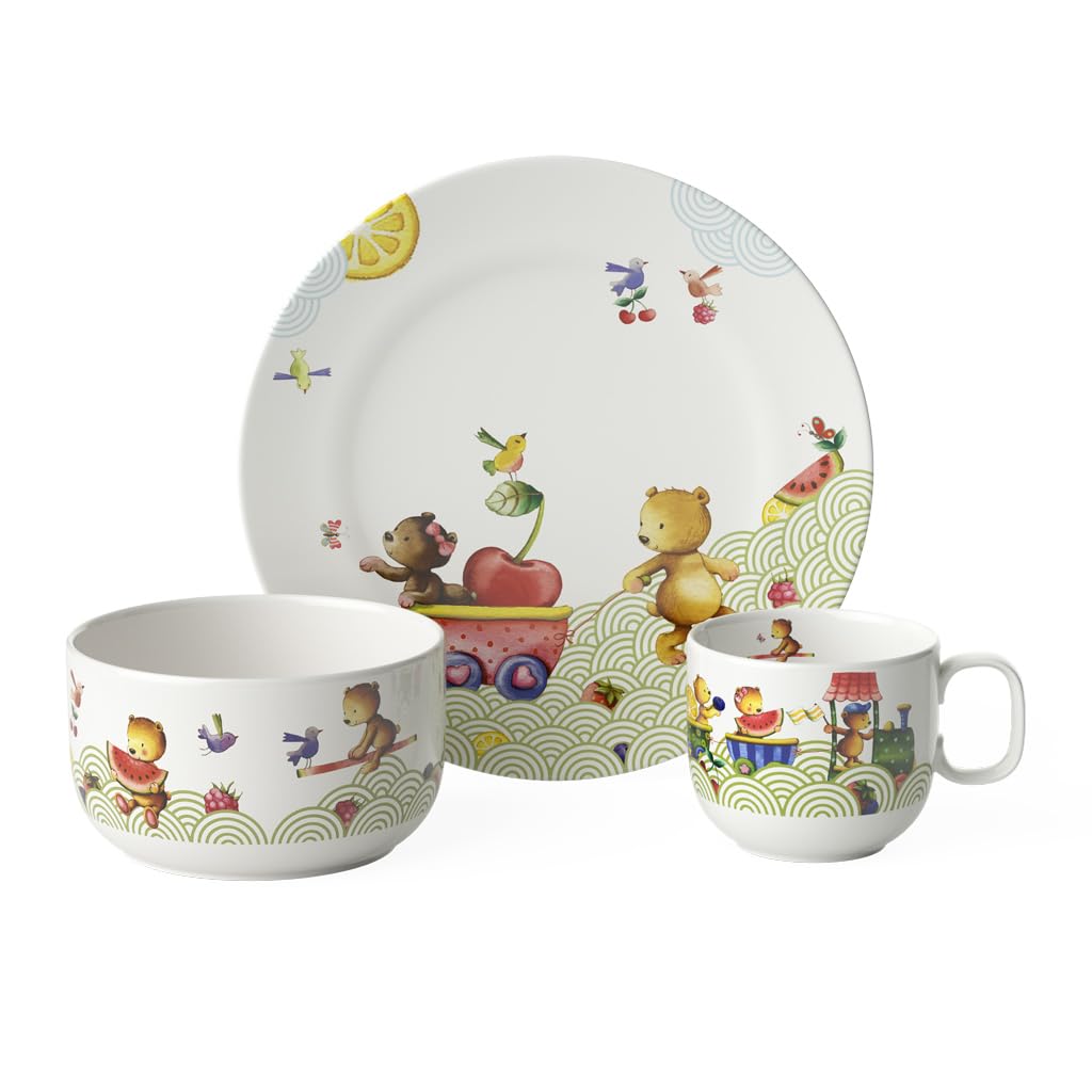 Villeroy & Boch - Kiddy Bears Posate Per Bambini 4 Pezzi, Lavabile in Lavastoviglie, Set di Posate, Acciaio Inossidabile