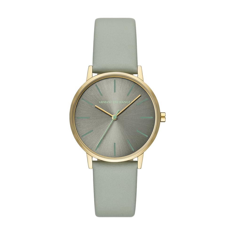 Armani Exchange orologio per donna, movimento al quarzo e cassa orologio per 40 mm con cinturino in acciaio inossiorologio perbile, pelle o silicone, Crema chiaro