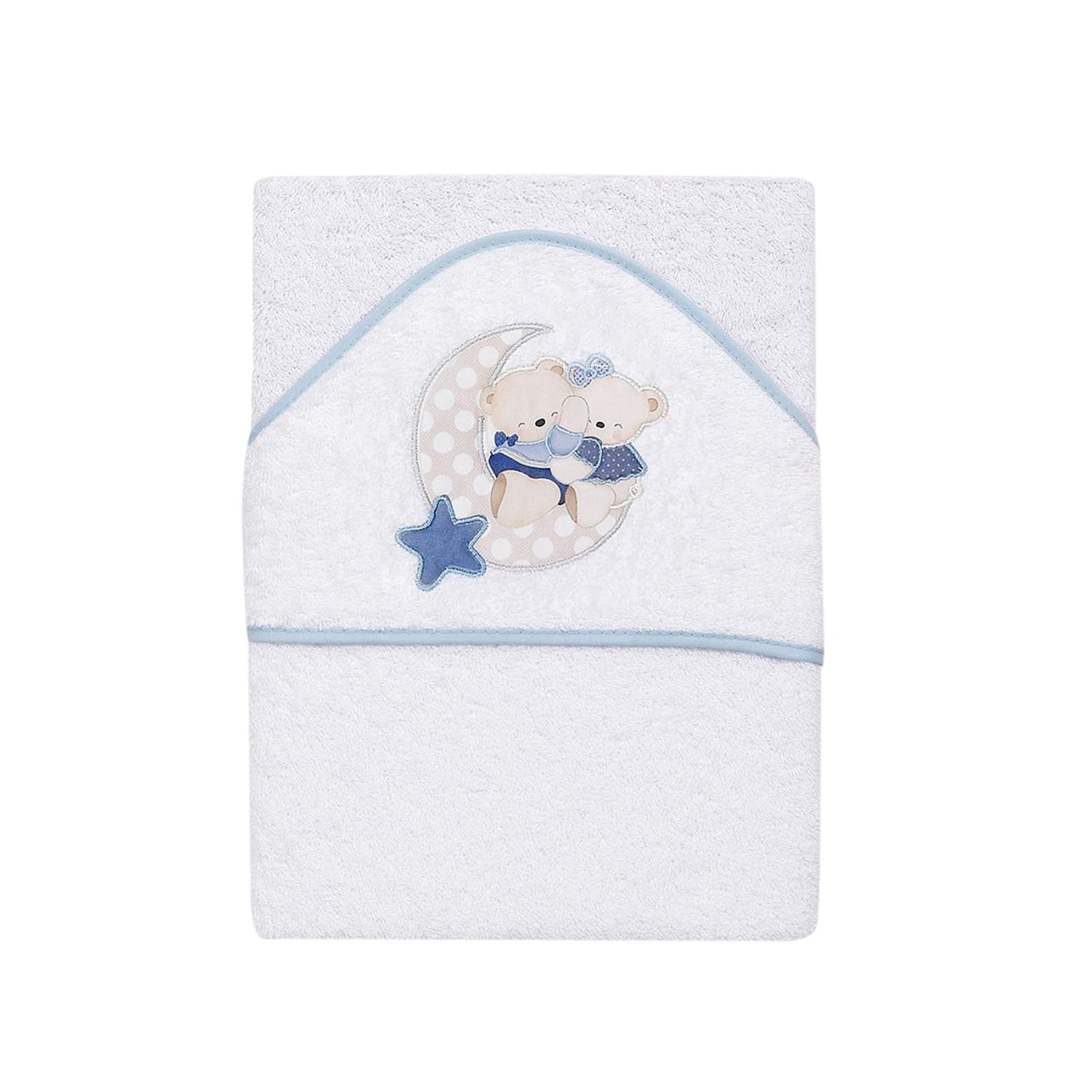 Mantello da bagno con cappuccio in spugna 100% cotone, misura 100 cm x 100 cm, asciugamano per bambino con cappuccio per bambini piccoli, morbido e assorbente con un design amorevole, colore: