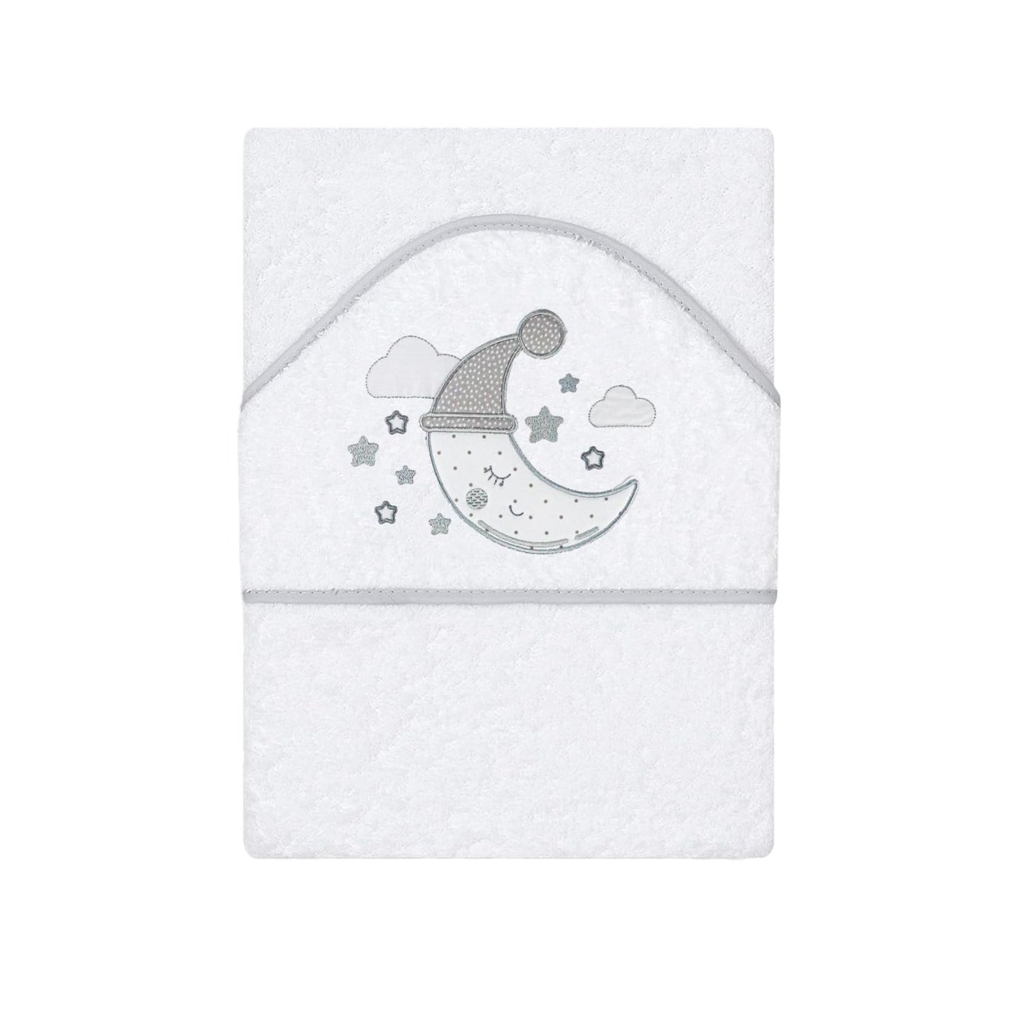 Mantello da bagno con cappuccio in spugna 100% cotone, misura 100 cm x 100 cm, asciugamano per bambino con cappuccio per bambini piccoli, morbido e assorbente con un design amorevole, colore:
