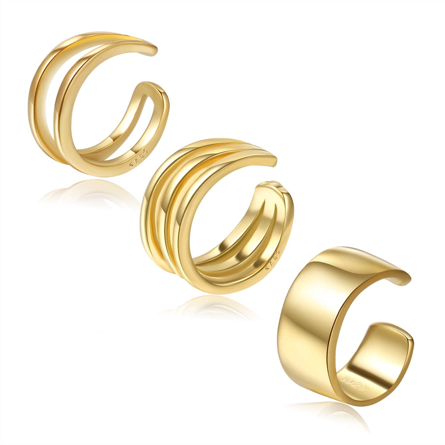 CHIC & ARTSY Orecchini Ear Cuff Orecchini in argento Cuff Wrap Orecchini con cartilagine Piccoli orecchini a clip non forati Gioielli per donne