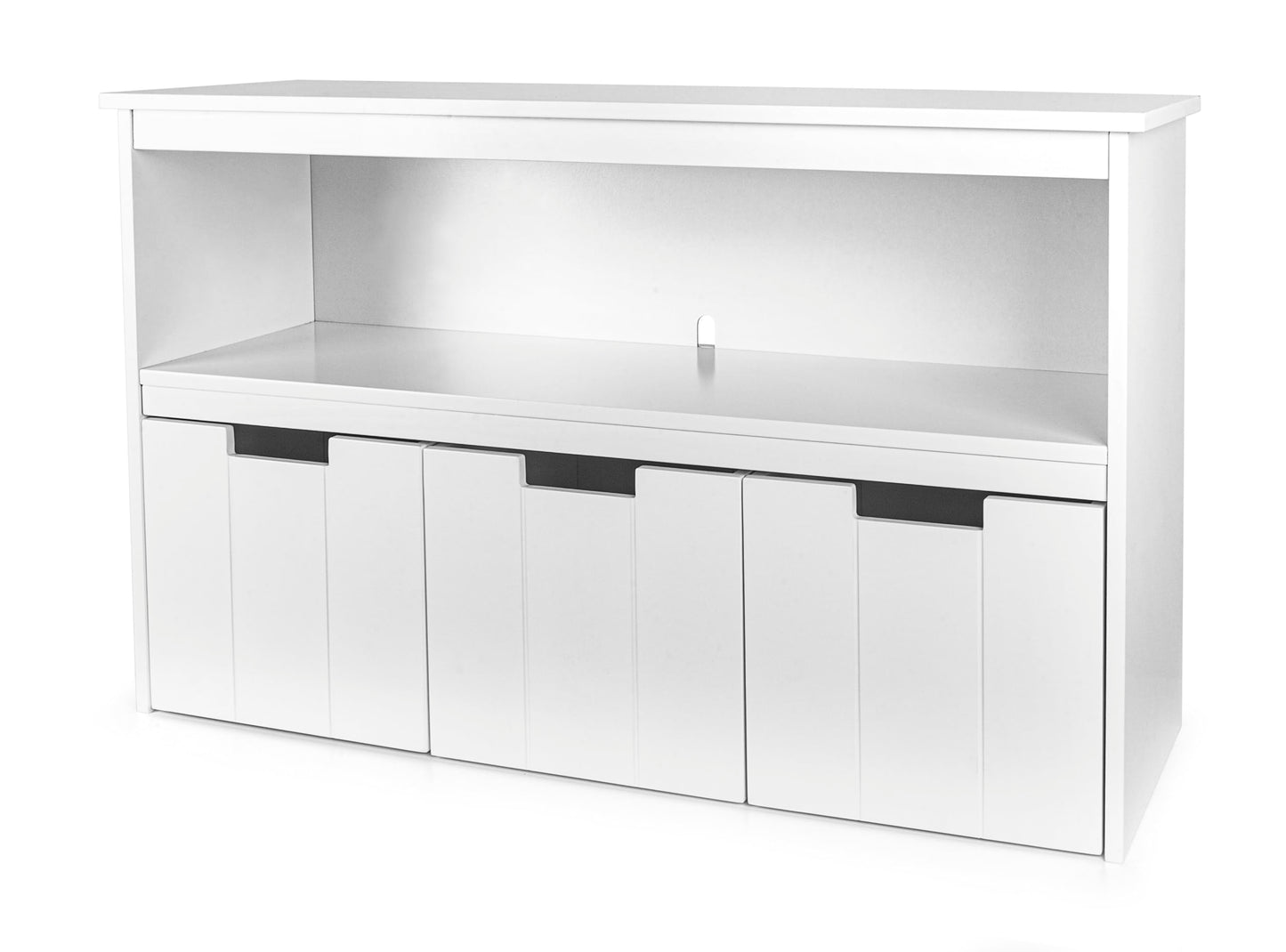 leomark Contenitore porta giochi per bambini - DECORIA, Mobili per camera dei bambini oppure scuola materna, Cassapanca Bianco, Dimensioni: 76 x 40 x 48 cm (altezza).
