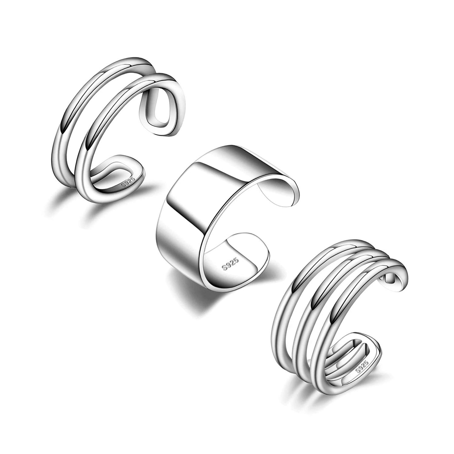 CHIC & ARTSY Orecchini Ear Cuff Orecchini in argento Cuff Wrap Orecchini con cartilagine Piccoli orecchini a clip non forati Gioielli per donne