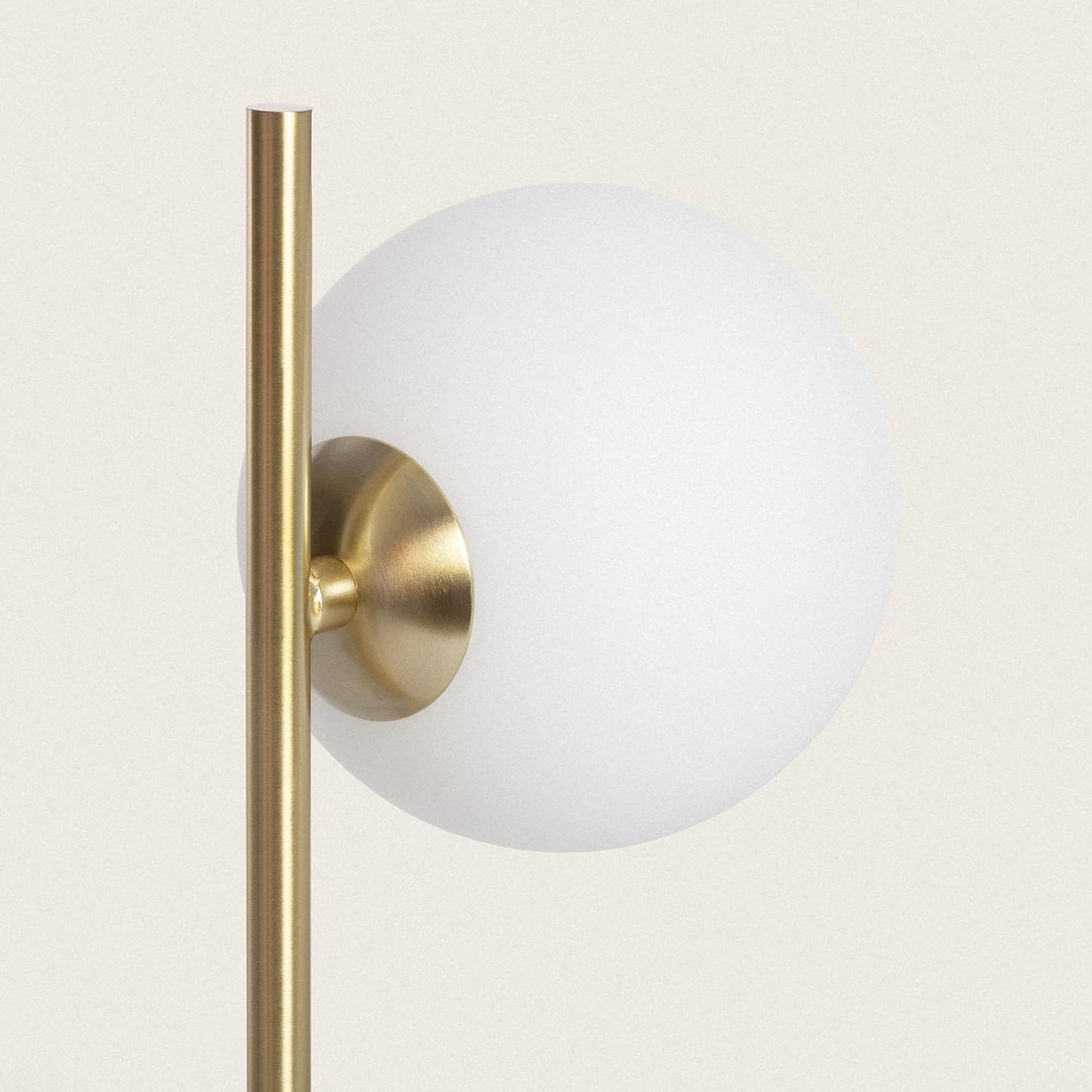 LEDKIA LIGHTING - Lampada da Tavolo Metallo e Vetro Lune | Design Moderno e Versatile | Compatibile con Lampadina G9 (non inclusa) | Adatta per Interni, Bianco