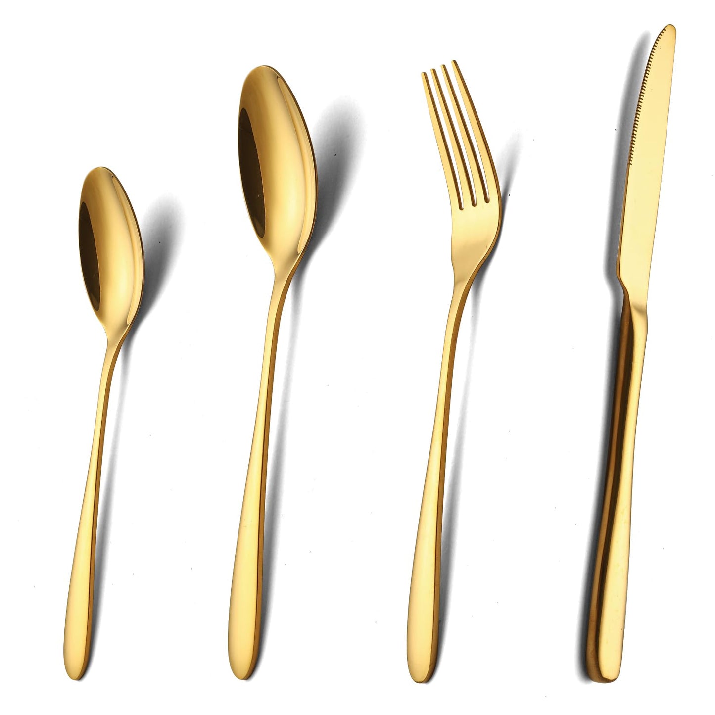 Set Posate Nero 6 Persone in Acciaio Inox con Coltello Forchetta e Cucchiaio 24 Pezzi Elegante e Resistente per Casa e Ristorante