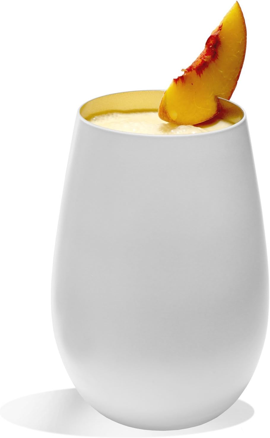 Stölzle Lausitz ELEMENTS Serie Olympic - Bicchieri per acqua, Cristallo senza piombo, 465 ml, Bianco Opaco/Oro, Set da 6