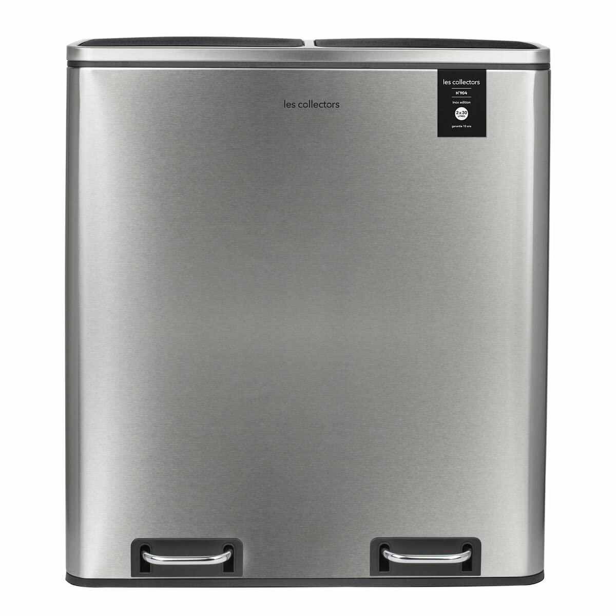 Les Collectors N°904 Pattumiera per raccolta differenziata, Capacità 2x30L,Chiusura silenziosa,Secchi interni rimovibili,Pratico, Resistente,Design elegante
