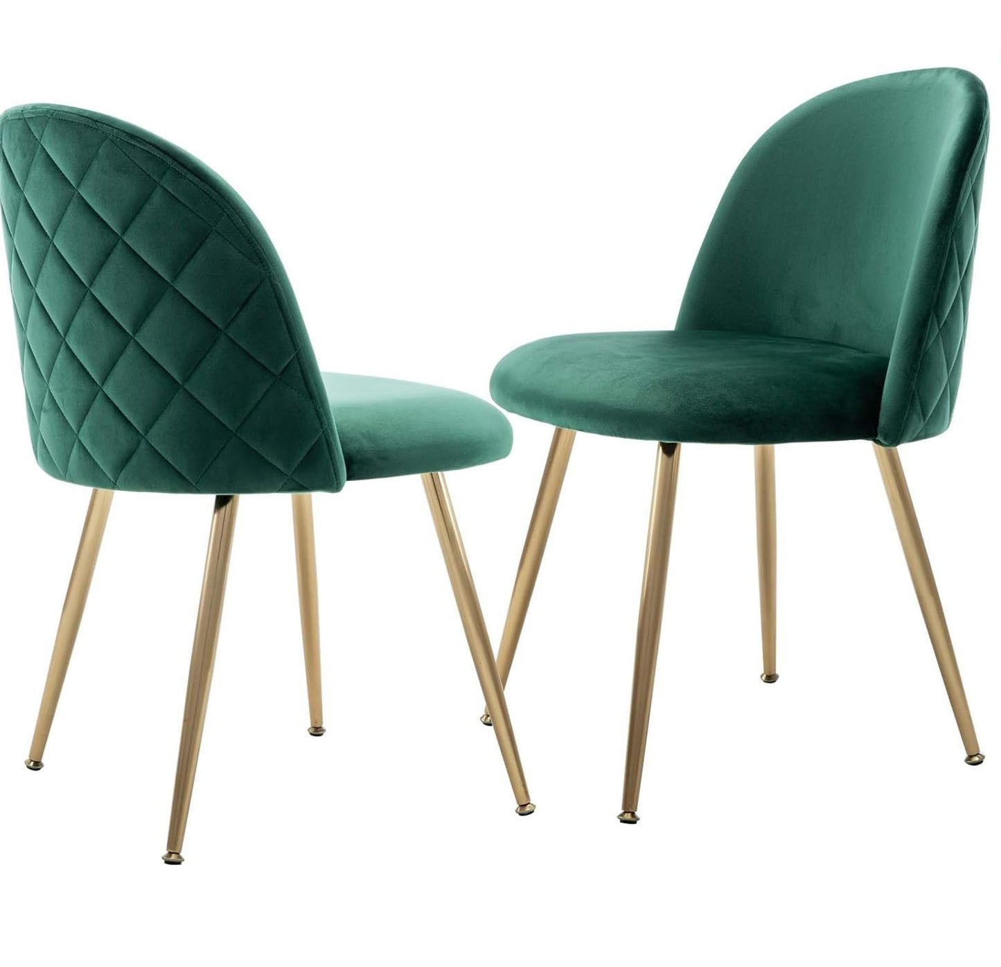 Set 4 pezzi Sedie Velluto Sala da Pranzo Moderne Sedie Cucina Beige Sedie Imbottite con Alto Schienale per Camera da Letto Soggiorno Gambe in d'Oro Metallo Regolabili