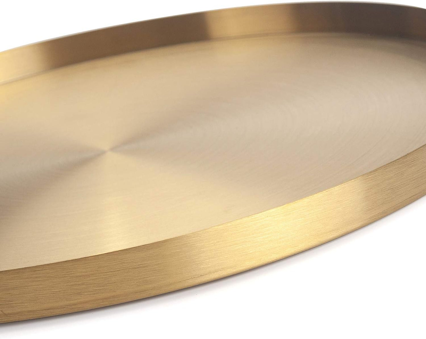 Vassoio Decorativo di Immagazzinaggio Dell'organizzatore del Vassoio Dell'oro Rotondo per Gioielli, Trucco, Articoli da Toeletta, Stoviglie da Cucina Oro 32cm