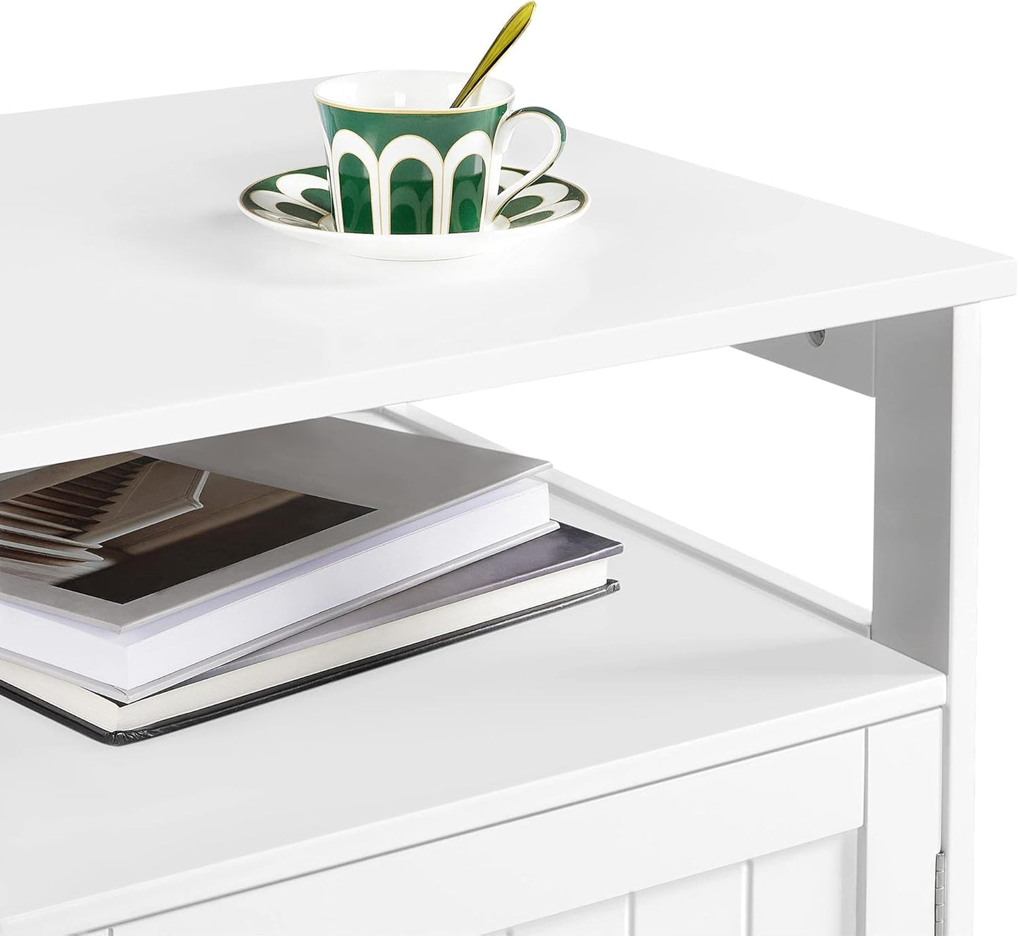 Yaheetech Casetta per Gatti Cuccia in Legno Mobiletto Lettiera per Animali Domestici Armadietto Legno Nido per Gatti Cani Multiuso Bianco 64 x 52 x 49 cm