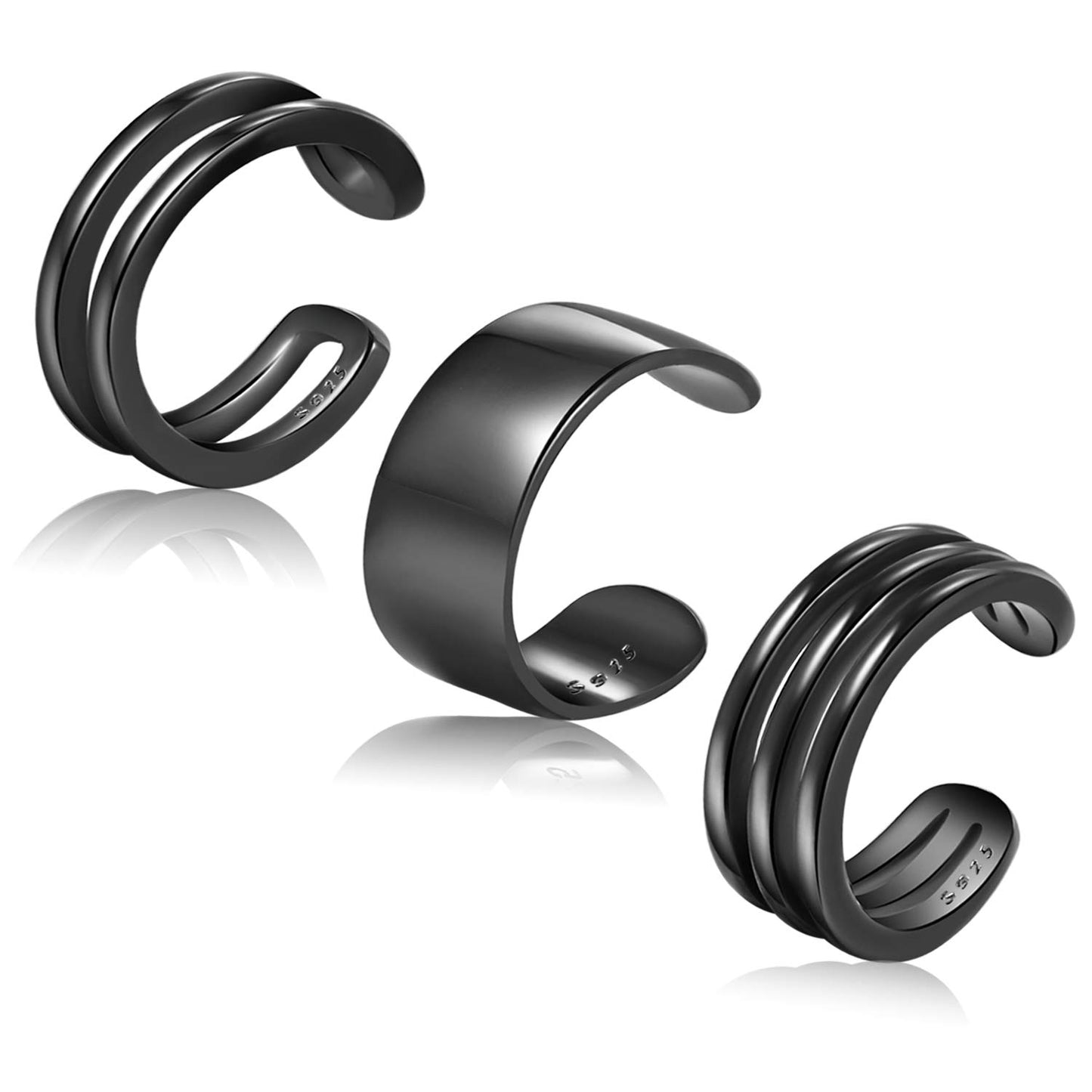 CHIC & ARTSY Orecchini Ear Cuff Orecchini in argento Cuff Wrap Orecchini con cartilagine Piccoli orecchini a clip non forati Gioielli per donne