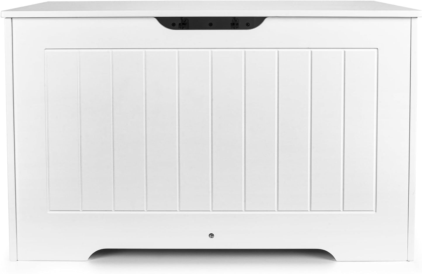leomark Contenitore porta giochi per bambini - DECORIA, Mobili per camera dei bambini oppure scuola materna, Cassapanca Bianco, Dimensioni: 76 x 40 x 48 cm (altezza).