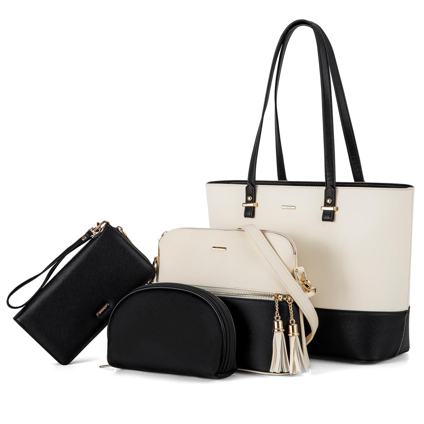 LOVEVOOK Borsa Donna Set Tracolla Spalla Borse a Mano Grande Progettista Medio Grande 3 Pezzi Tote Crossbody Clutch