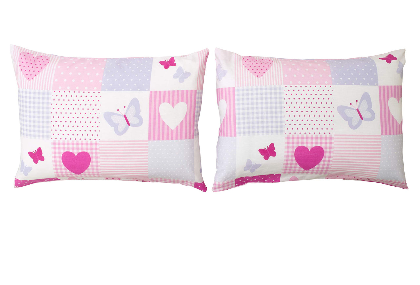 Bloomsbury Mill - Set Copripiumino Singolo Bambino e Bambina - Grigio & Bianco Stelle - Lenzuola Letto Singolo Reversibile - Set di Biancheria da Letto per Bambini - 135x200cm e Federe