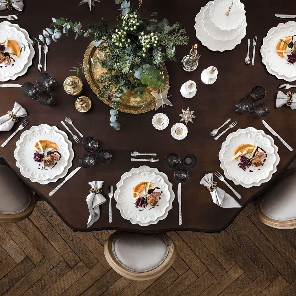Villeroy & Boch, Toy's Delight Royal Classic Piatto Da Dessert/Colazione Bianco, Lavabile In Lavastoviglie, Adatto Per Microonde, Piatto Natale, Piatto Ceramica Natale, Porcellana Premium