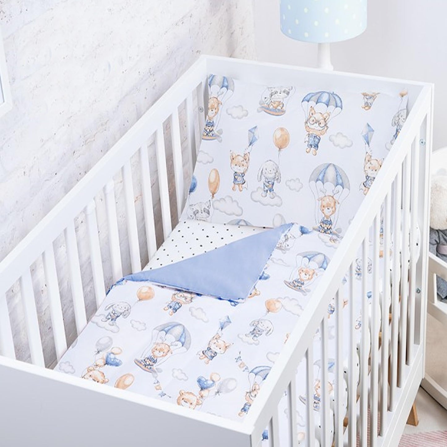 Baby Safe Copripiumino Lettino Neonato 120 x 90 cm copripiumino culla 100% cotone biologico Certificato OEKO-TEX lenzuola letto singolo bambino set biancheria da letto Cactus