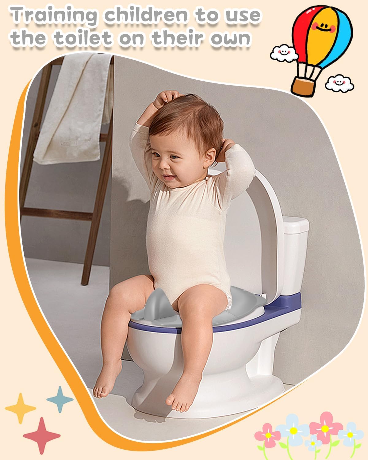 LEAZZLE Riduttore WC Bambini Portatile Pieghevole,Riduttore Water WC da Viaggio per Bambini,Riutilizzabili sedile Potty Training con 1 Borsa per il Trasporto,Riduttore Water Bambini per ragazzi