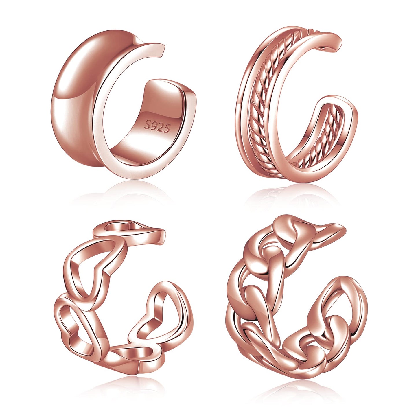 CHIC & ARTSY Orecchini Ear Cuff Orecchini in argento Cuff Wrap Orecchini con cartilagine Piccoli orecchini a clip non forati Gioielli per donne