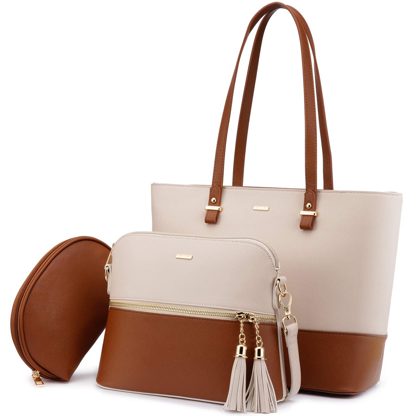 LOVEVOOK Borsa Donna Set Tracolla Spalla Borse a Mano Grande Progettista Medio Grande 3 Pezzi Tote Crossbody Clutch