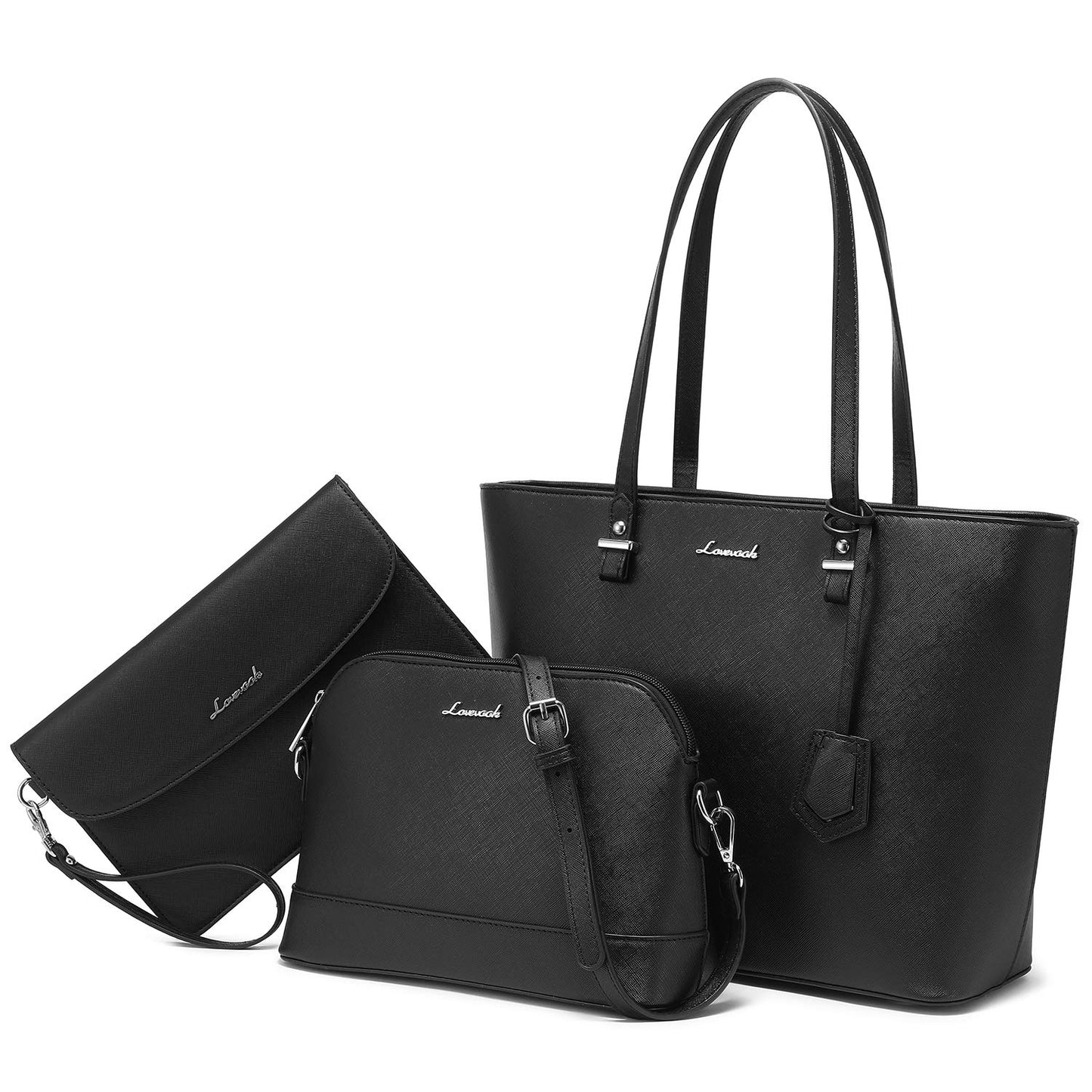 LOVEVOOK Borsa Donna Set Tracolla Spalla Borse a Mano Grande Progettista Medio Grande 3 Pezzi Tote Crossbody Clutch