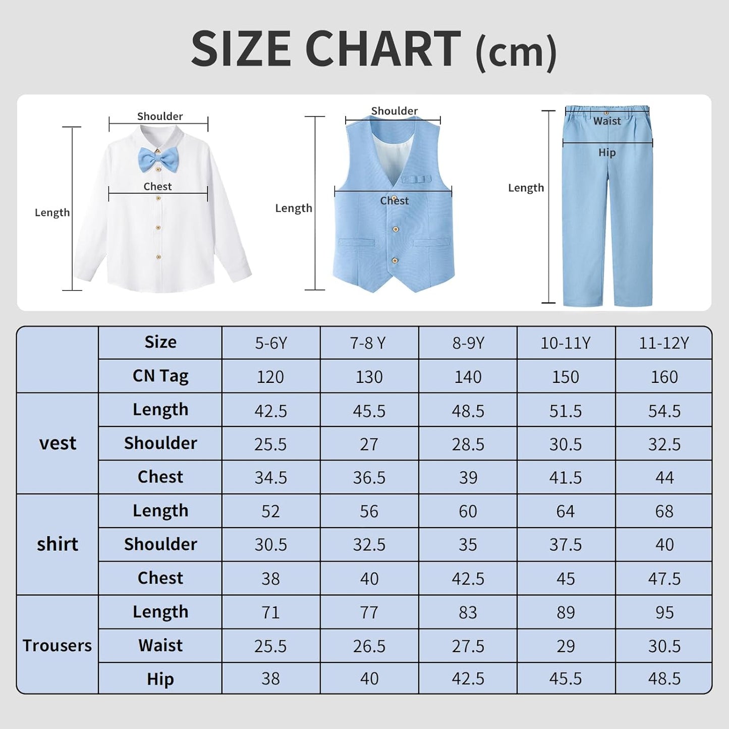 LOLANTA 4 Pezzi Completo Cerimonia Elegante Bambino, Ragazzi Paggetto Matrimoni Battesimo Abito in Lino Suit Set, Gilet+Pantaloni+Camicia+Farfallino