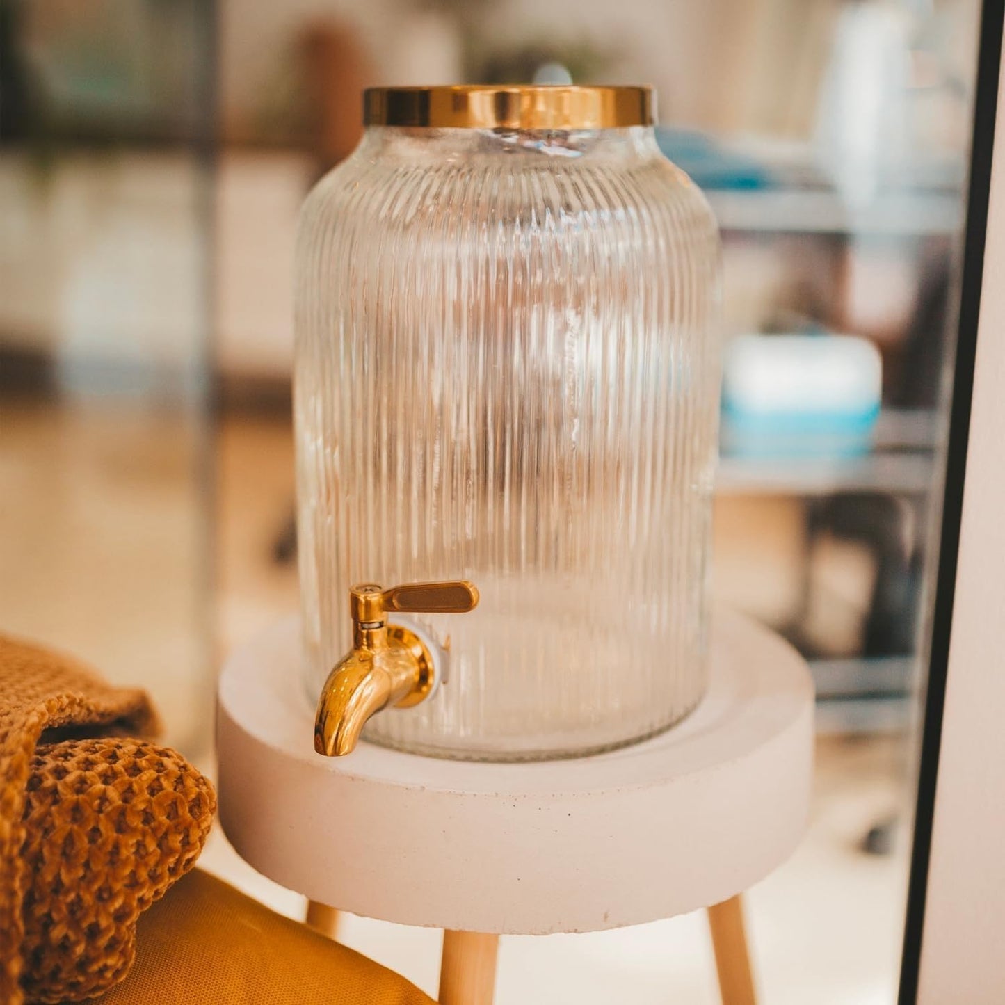 Dispenser con rubinetto, Fontana Di Vetro Per Bevande Dispenser per detersivi con capacità di 5L