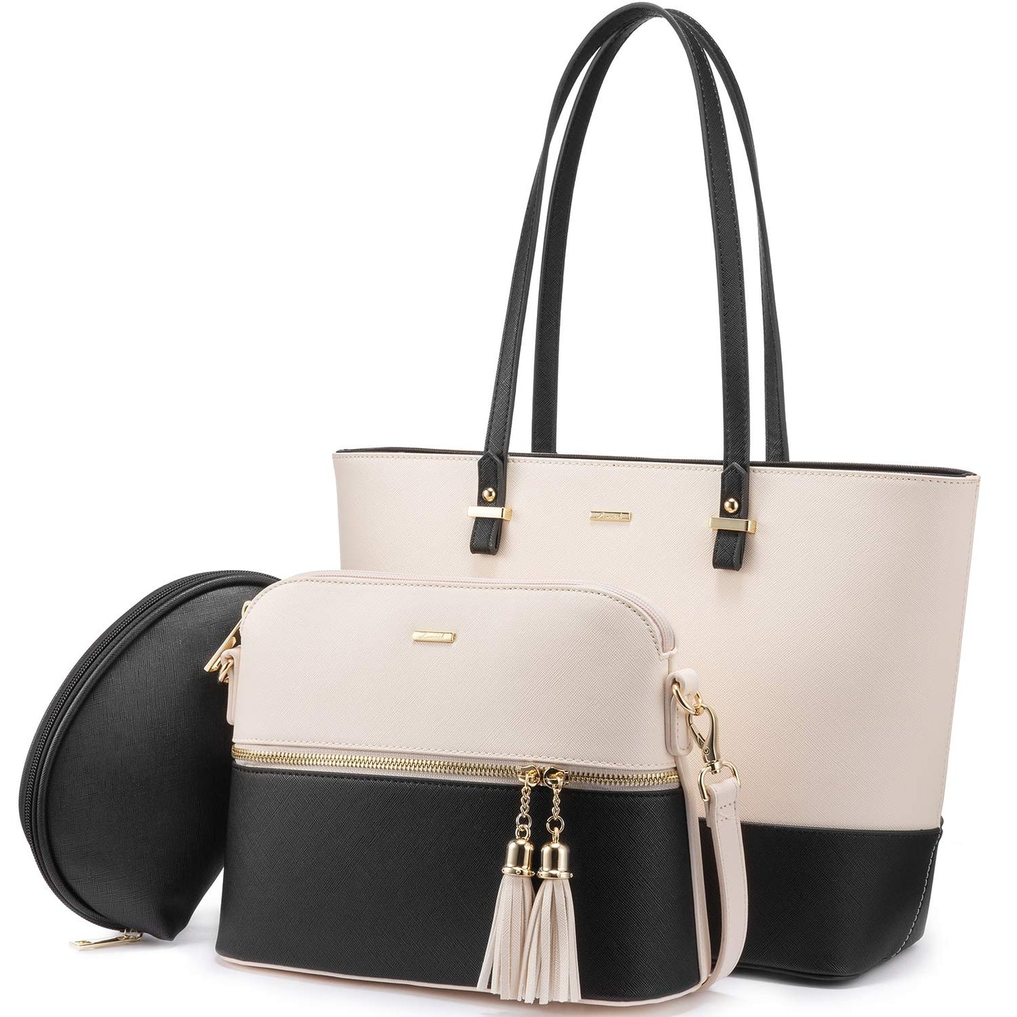 LOVEVOOK Borsa Donna Set Tracolla Spalla Borse a Mano Grande Progettista Medio Grande 3 Pezzi Tote Crossbody Clutch