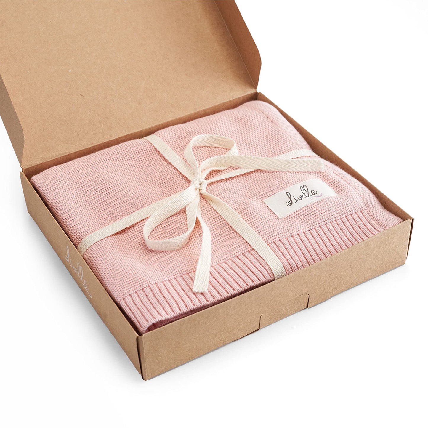 Livella Coperta per neonato e bambino cotone 100% biologico, coperta premium lavorata a maglia morbida e traspirante, ideale per la pelle delicata del bambino, OekoTEX Standard 100