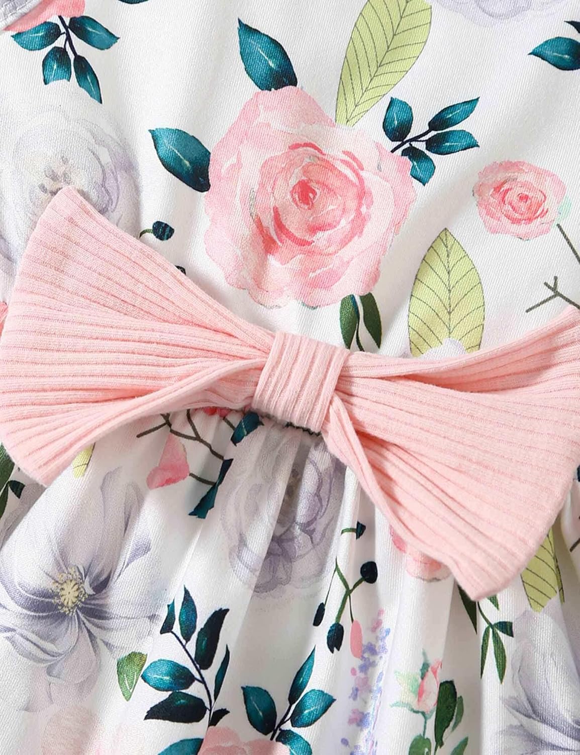 puseky Vestito e cardigan per Bambine Vestito senza maniche con stampa floreale e cappotto 2 pezzi Abitini per bambina