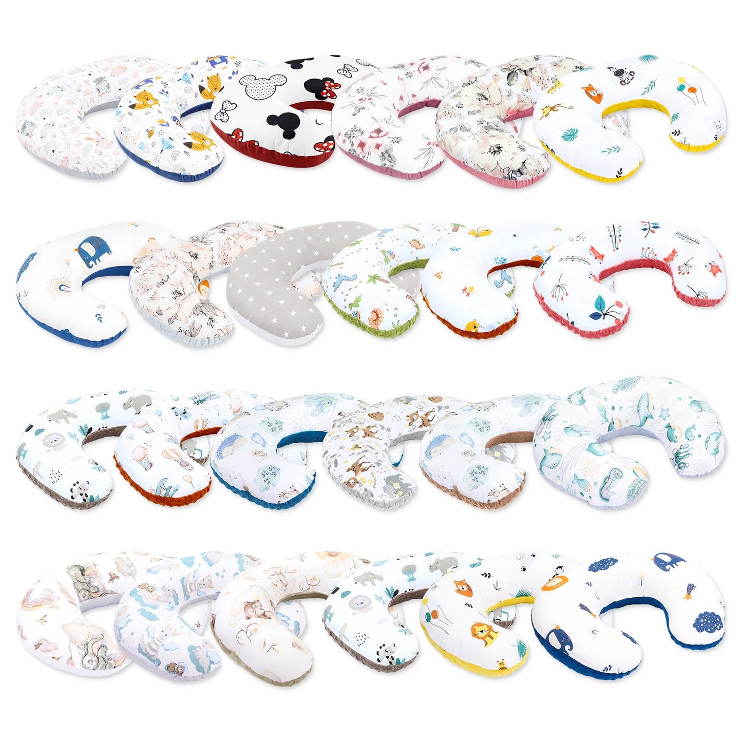 Cuscino allattamento e gravidanza Basic 130 cm - cuscini neonato per allattare e dormire accessori per mamma y bebe lavabile e multifunzione Orsacchiotti