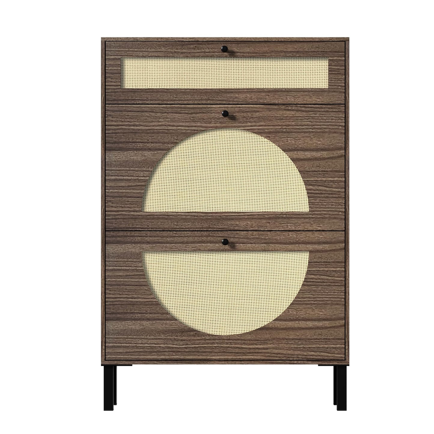 UEV Scarpiera Salvaspazio Slim in Legno Ingegnerizzato, Scarpiera Ingresso da Portascarpe con 3 Ante a Ribalta, Porta Scarpe per 16 Paia, 80 x 24 x 120 cm, Blu