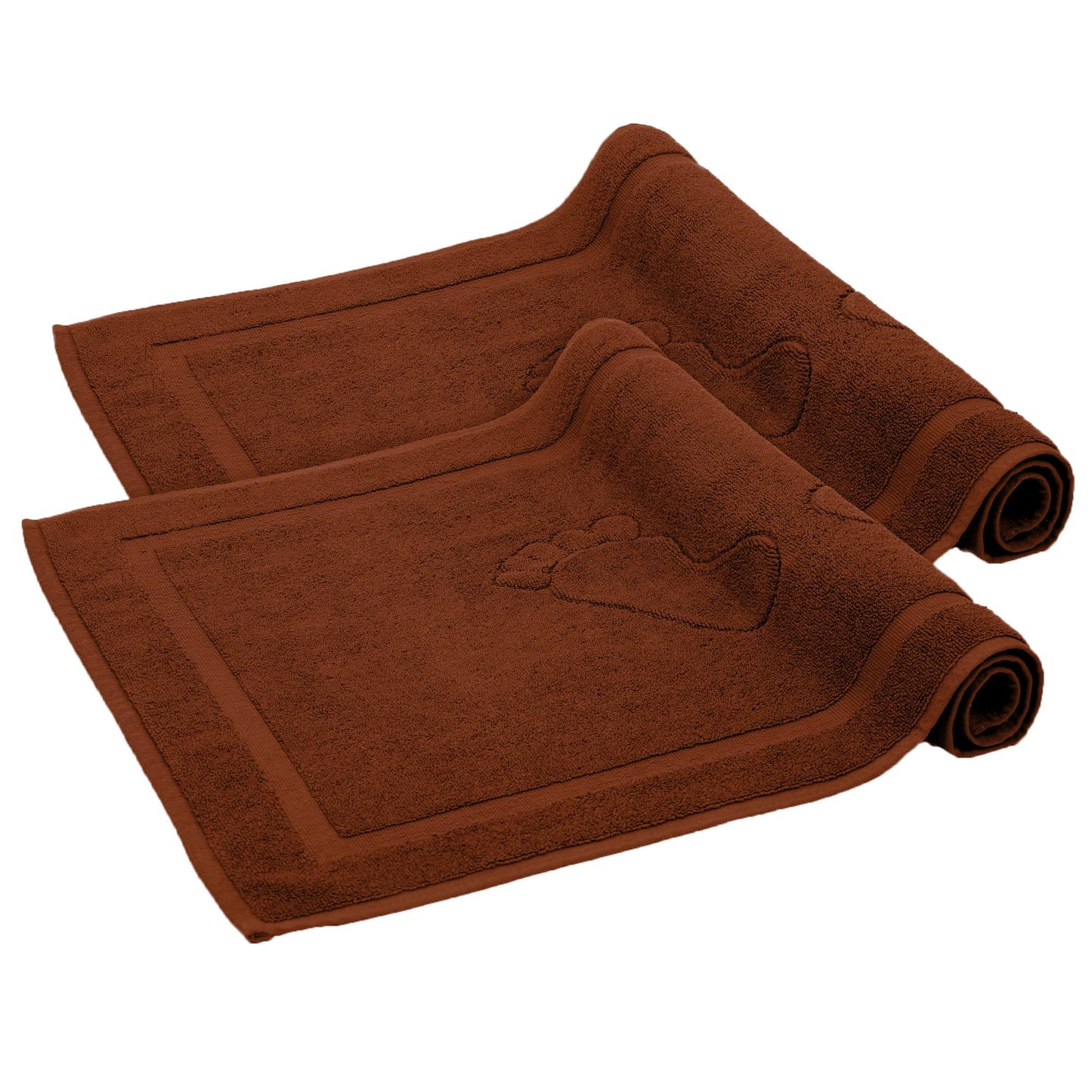Komfortec Set di 2 tappetini da bagno, in spugna, lavabile, 600 g/m² e 100% cotone, assorbenti e ad asciugatura rapida, 50 x 70 cm, colore: grigio/bianco