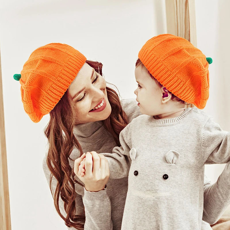 Cappellino zucca per bambini