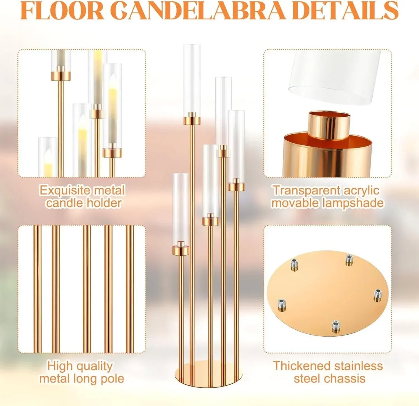 Candelabro a 5 bracci