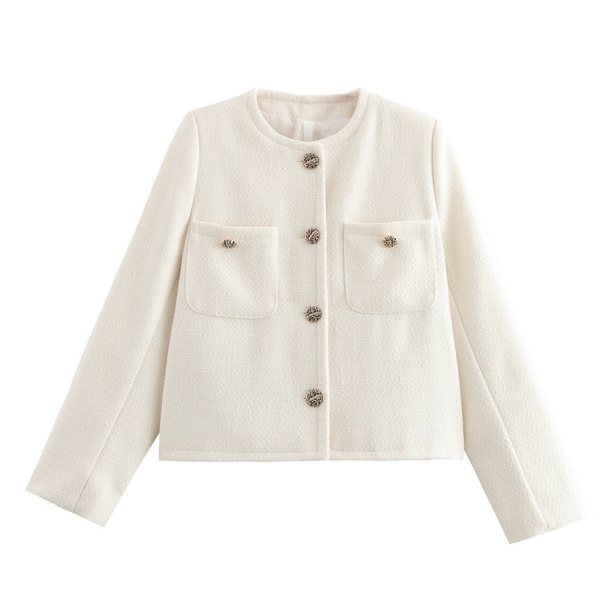 Giacca con bottoni a contrasto stile Chanel