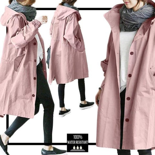Trench Donna Lungo con Cappuccio – Eleganza e Comfort in Ogni Giornata