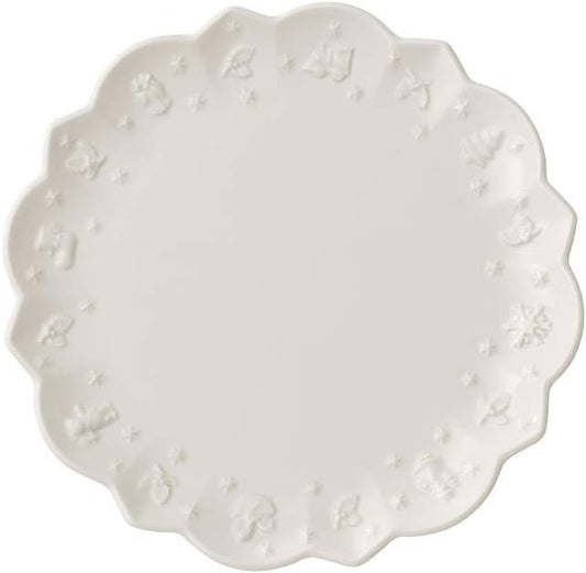 Villeroy & Boch, Toy's Delight Royal Classic Piatto Da Dessert/Colazione Bianco, Lavabile In Lavastoviglie, Adatto Per Microonde, Piatto Natale, Piatto Ceramica Natale, Porcellana Premium