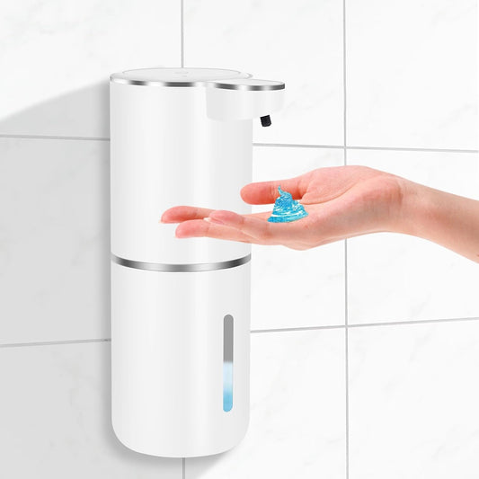 Dispenser Sapone Automatico Montaggio a Parete, USB Ricaricabile Dispenser Sapone Automatico, 380 ml Dispenser Sapone Bagno con Sensore di Movimento Infrarossi