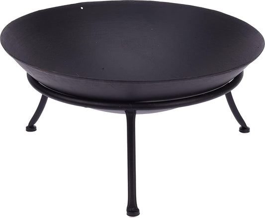 ENORME BRACIERE Cestino per il Fuoco braciere da Terrazzo Acciaio Nero NUOVO Elegante (47 cm)