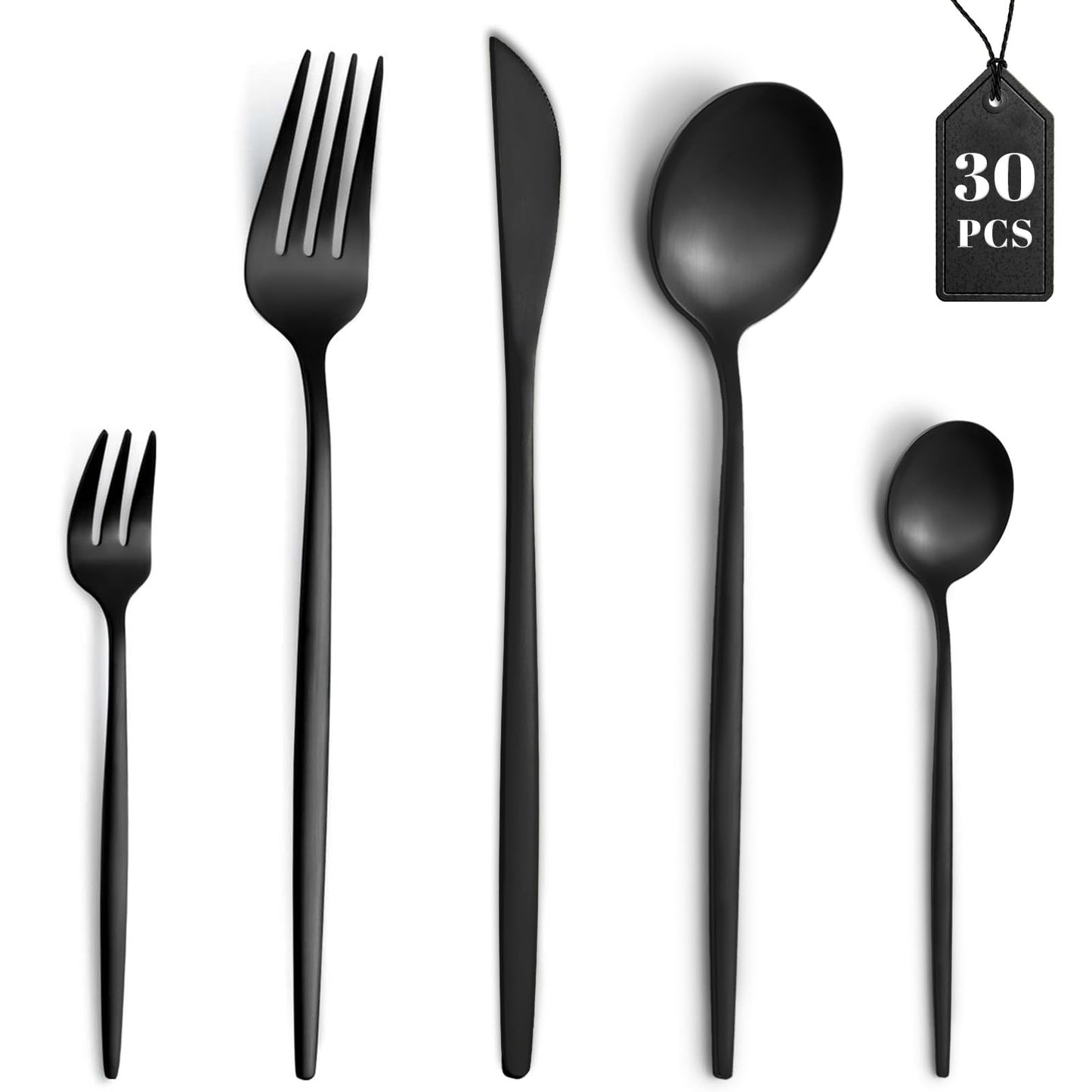 Set Posate, Gymdin Posate Acciaio Inox 12 Persone, Set Posate 72 Pezzi, Set di Posate di Alta Qualità con Coltello da Bistecca, Coltello, Forchetta, Cucchiaio, Elegante Acciaio Inossidabile