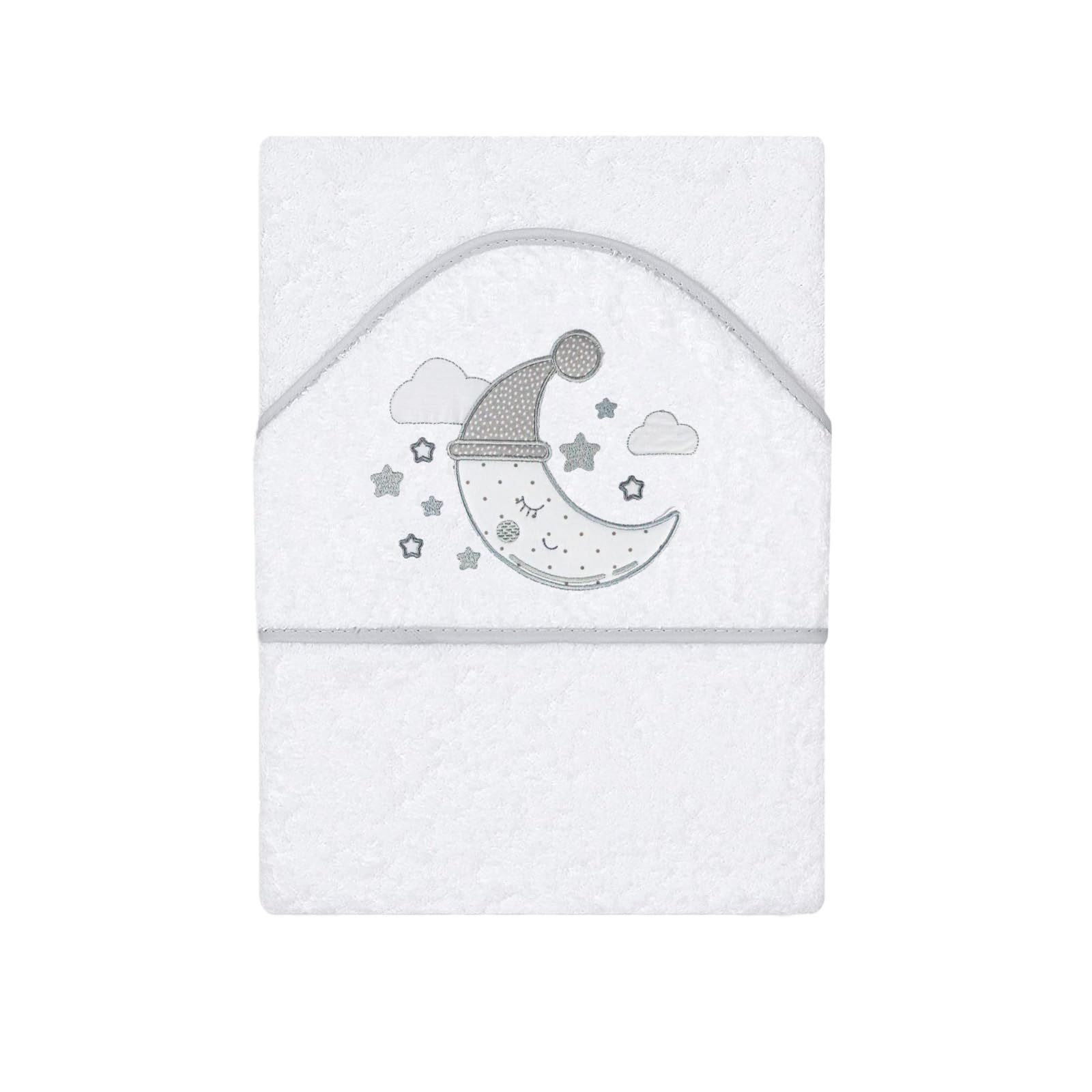 Mantello da bagno con cappuccio in spugna 100% cotone, misura 100 cm x 100 cm, asciugamano per bambino con cappuccio per bambini piccoli, morbido e assorbente con un design amorevole, colore: