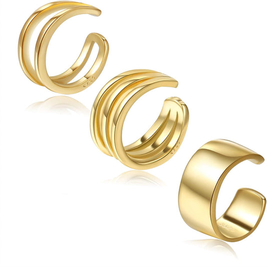 CHIC & ARTSY Orecchini Ear Cuff Orecchini in argento Cuff Wrap Orecchini con cartilagine Piccoli orecchini a clip non forati Gioielli per donne